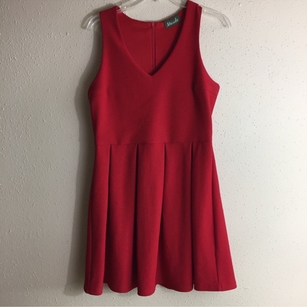 Maude Red Fit‎ and Flare Dress - Picture 5 of 11